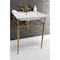 Fauceture KVPB25227W4BB 25-Inch Console Sink with Brass Legs (4-Inch, 3 Hole), White/Brushed Brass KVPB25227W4BB - alternate 2